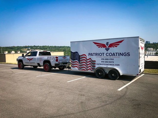 Truck and Trailer Partial Wrap for Patriot Coatings