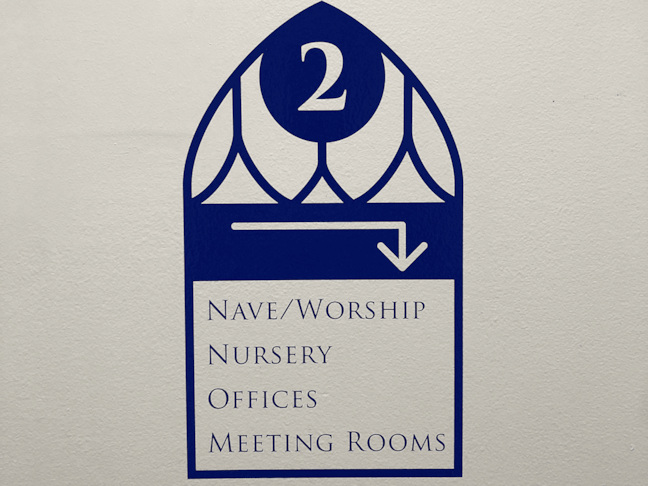 Custom Wayfinding Vinyl for St. Pauls Church in Kansas City, Missouri