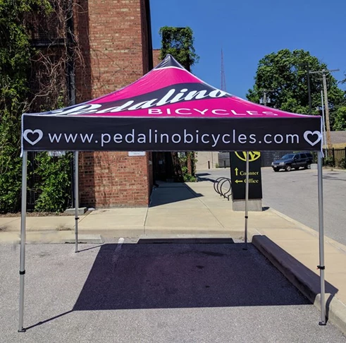 Full Color Event Tent for Pedalino Bicycles in Kansas City, Missouri