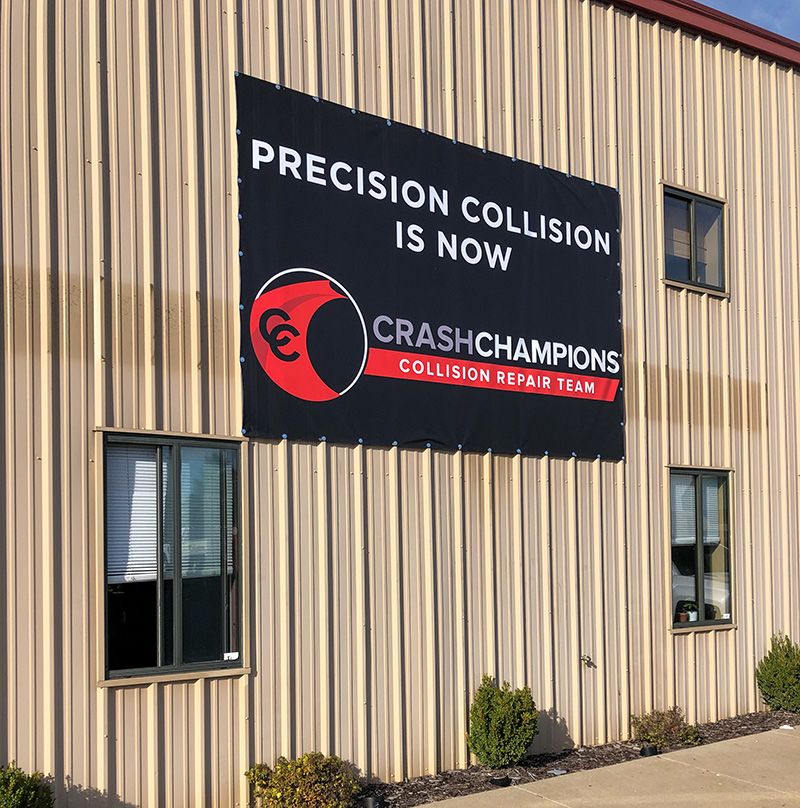 Exterior Vinyl Banner for Crash Champions