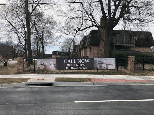 Vinyl Mesh Fence Banners for Fox Run Apartments in Shawnee, Kansas