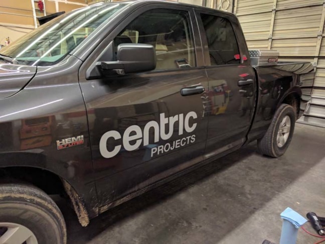 Fleet Pickup Truck Graphics for Centric Projects in Kansas City, Missouri