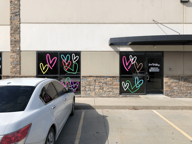 Window Graphics for Love Letters Boutique in Liberty, Missouri