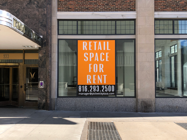 Full Color Window Graphic for Pickwick Plaza in Kansas City, Missouri