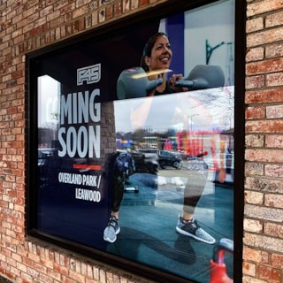 2nd Surface Full Color 80/20 Window Vinyl for F45 Training in Overland Park, Kansas
