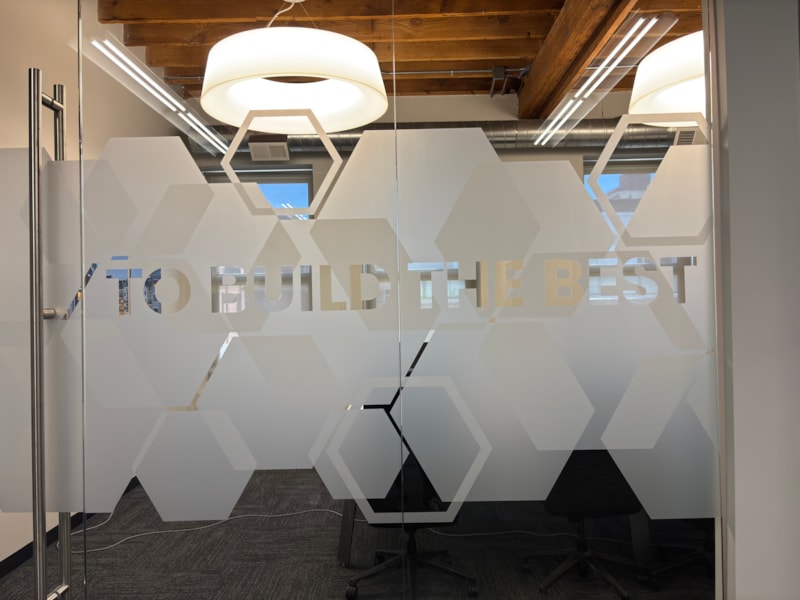 Window Decals, Signage & Graphics | Eagle Printing and Sign - Frosted Vinyl for Conference Room