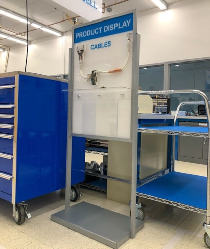 Custom Acrylic Display with Shelf for Smiths Interconnect in Kansas City, Kansas