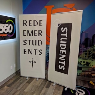Retractable Banner Stands for Redeemer Fellowship in Kansas City, Missouri