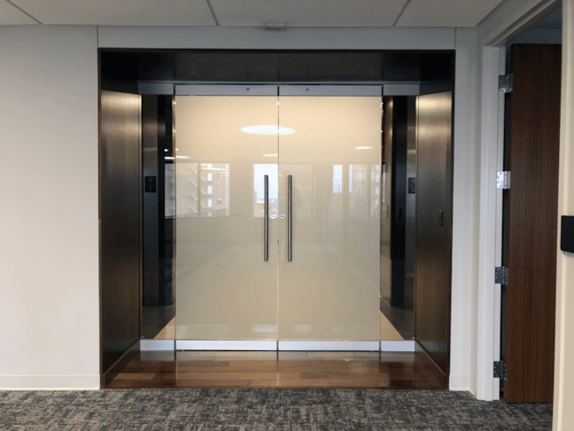 Frosted Privacy Film for Entry Doors for Missouri Housing Development Commission in Kansas City, Missouri