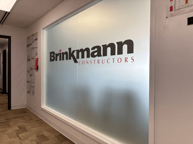 Frosted Vinyl for Conference Room for Brinkmann Constructors