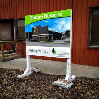 Exterior Post and Panel Sign for Excelsior Springs Hospital in Lawson, Missouri