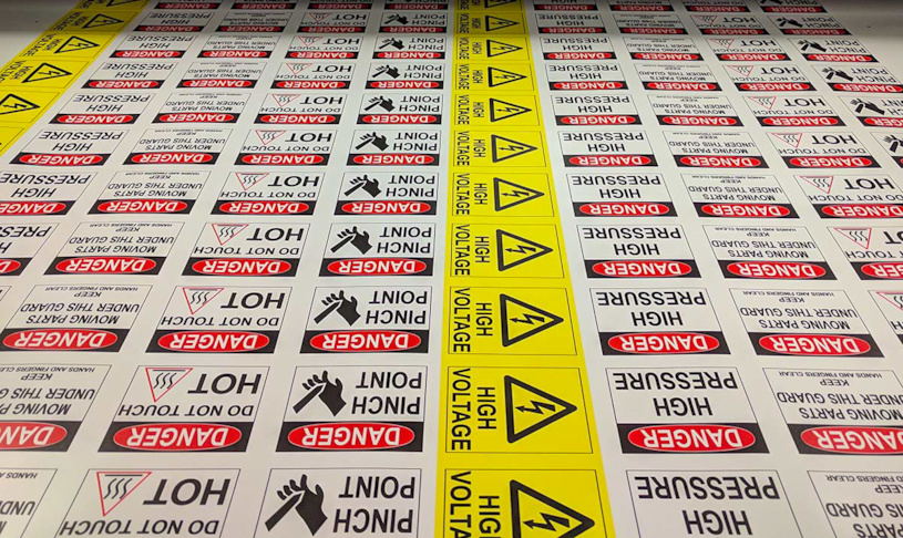 Standard Caution Labels for Safety Procedures