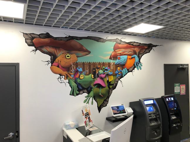 Interior Wall Vinyl Mural for Verts Dispensary in Liberty, Missouri