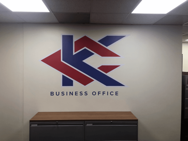 Interior Wall Vinyl Logo for Kansas City Kansas Community College
