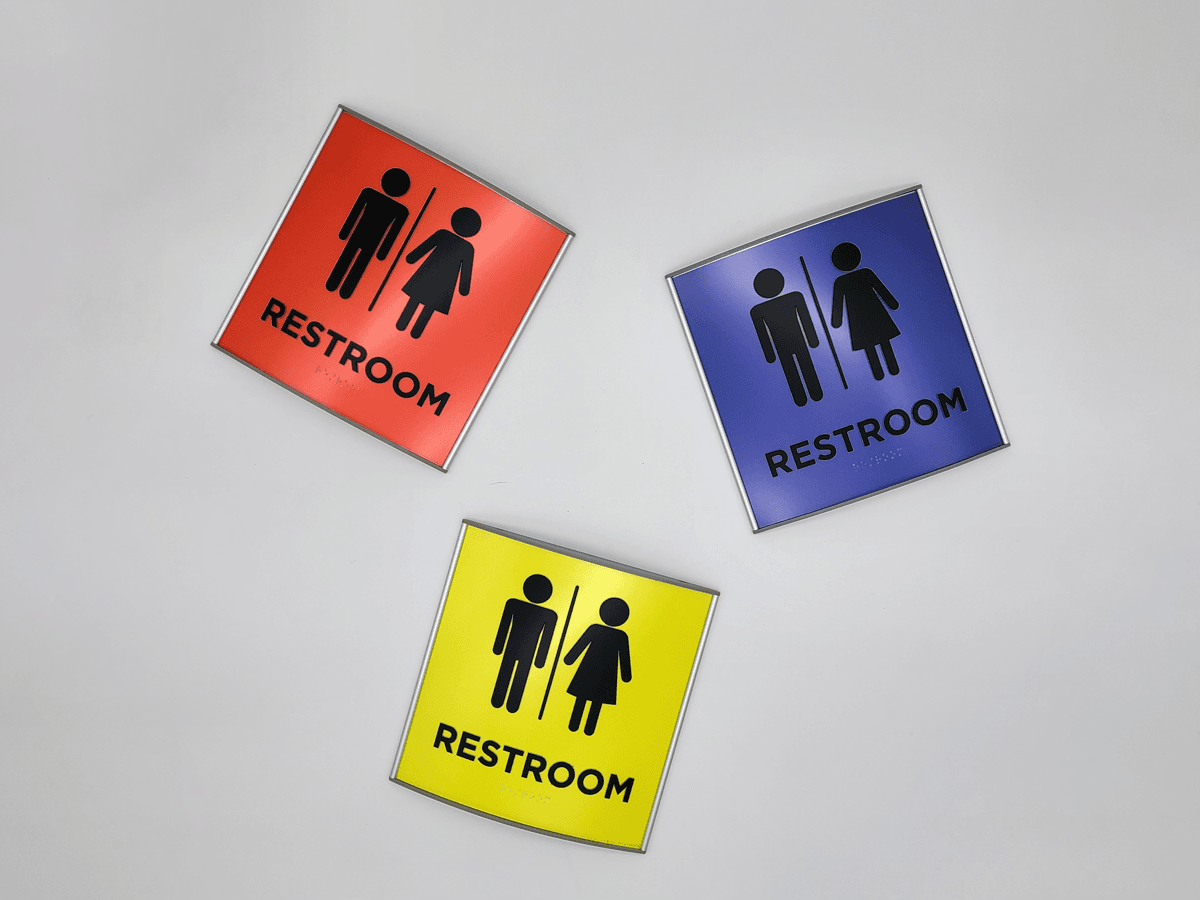 Curved ADA Wayfinding Signs for Talented Tots Daycare