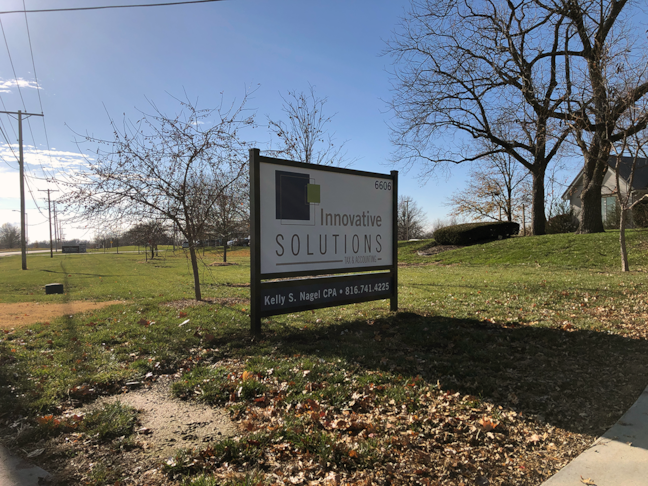 Exterior Post and Panel Sign for Innovative Solutions in Gladstone, Missouri