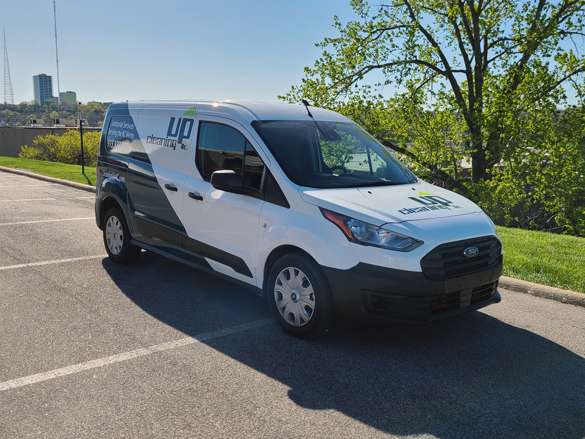 Fleet Graphics | Van Fleet Graphics for Cleaning Up LLC in Lenexa, Kansas | Vinyl