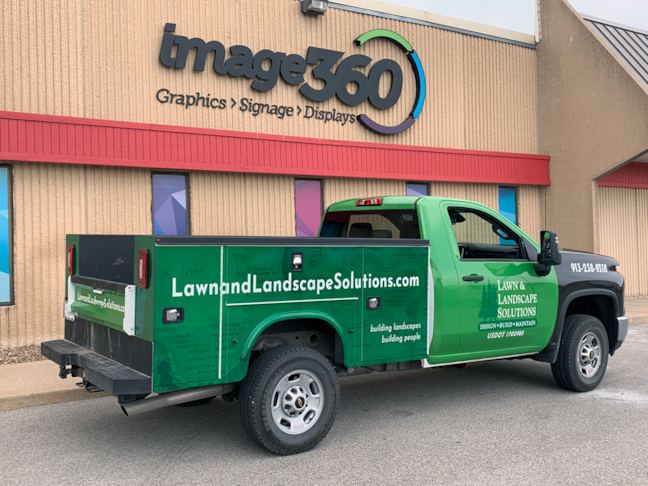 Full Utility Truck Wrap for Lawn & Landscape Solutions