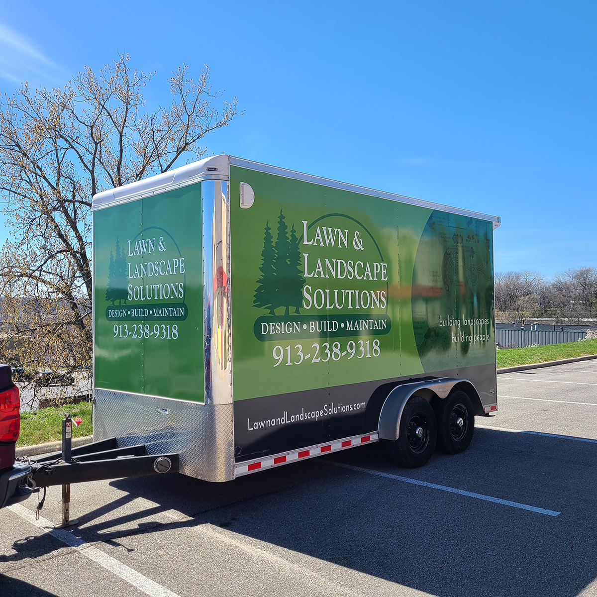 Full Vehicle Wraps | Full Trailer Wrap for Lawn & Landscape Solutions in Bucyrus, KS