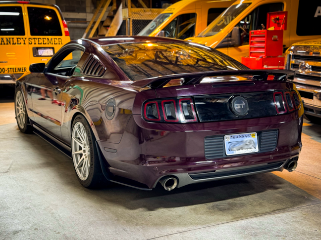 Full Vehicle Wrap for Mustang GT with Cheetah Wrap Gloss Black Rose