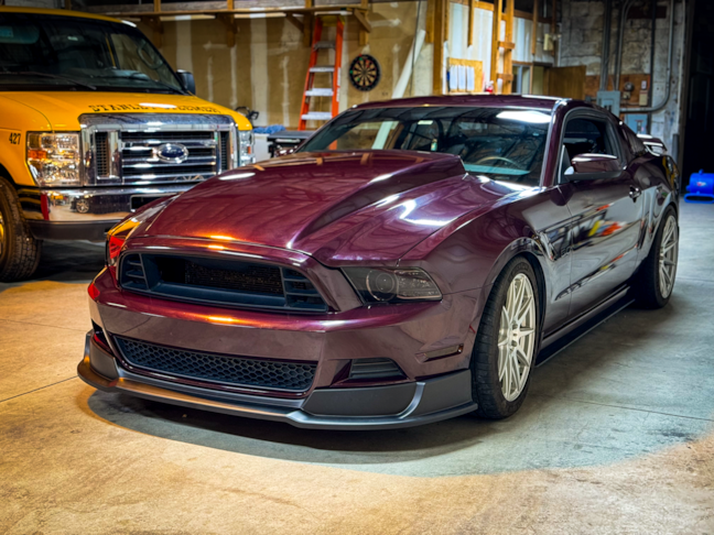 Full Vehicle Wrap for Mustang GT with Cheetah Wrap Gloss Black Rose