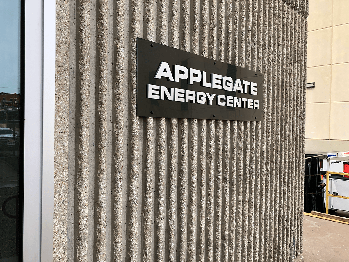 3D Signs & Dimensional Letters & Logos | Exterior Dimensional Metal Sign for University of Kansas Medical Center Applegate Energy Center in Kansas City, Kansas