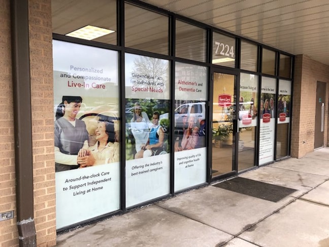 Second Surface Window Graphic Installation for Ballyhoo Banners