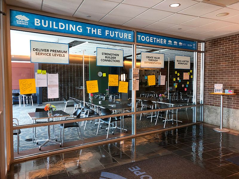 Interior Translucent Window Graphics for Bluescope in Kansas City, Missouri