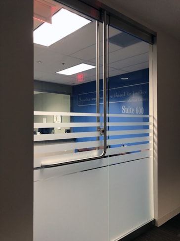 Interior Frosted Door Vinyl for Federal Public Defender in Kansas City, Missouri