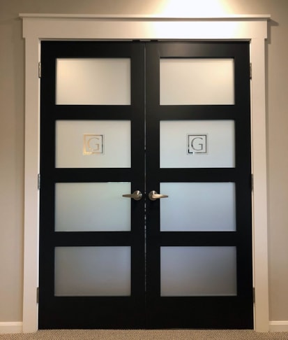 Frosted Window Graphics for The Gorny Law Firm in Kansas City, Missouri