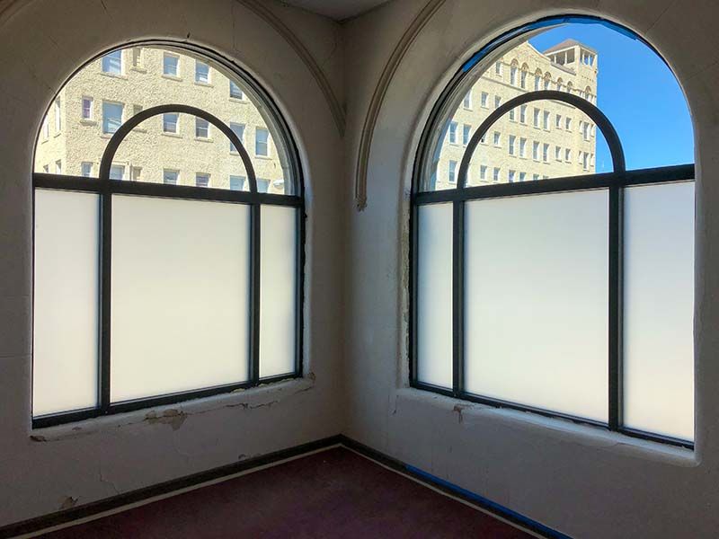 Frosted Window Graphics for Redeemer Fellowship in Kansas City, Missouri