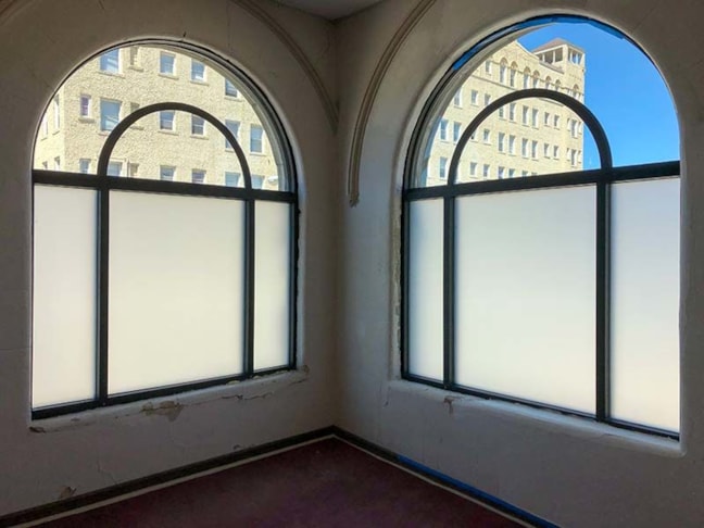 Frosted Window Graphics for Redeemer Fellowship in Kansas City, Missouri