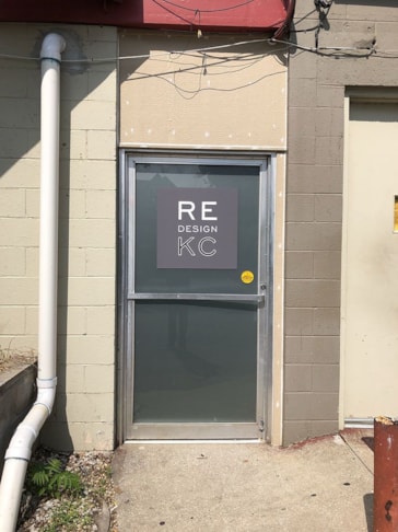Exterior Door Graphic for ReDesign KC in Kansas City, Missouri