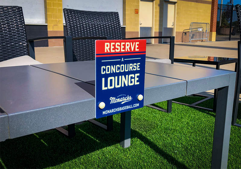 Exterior Acrylic Wayfinding Signs for Kansas City Monarchs Stadium