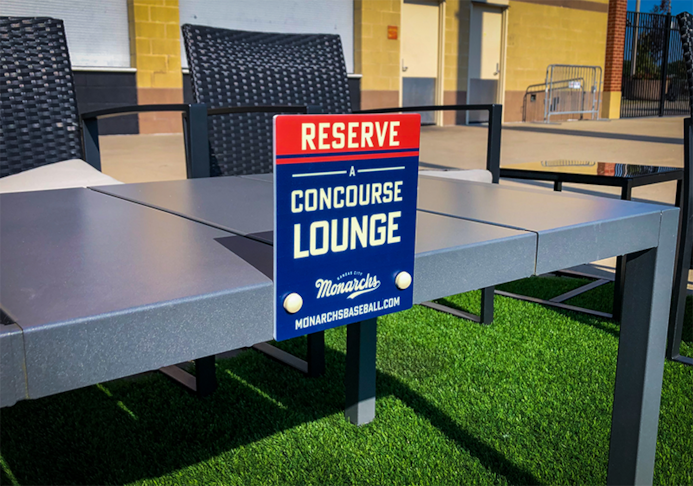 Exterior Acrylic Wayfinding Signs for Kansas City Monarchs Stadium