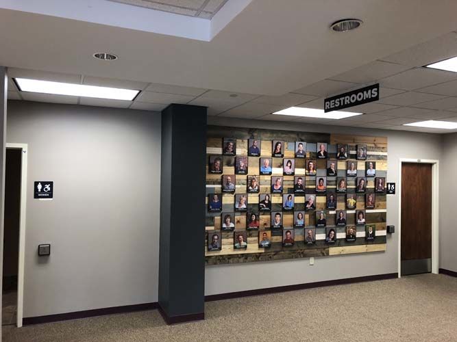 Interior Restroom Signs for Woods Chapel Church in Lee