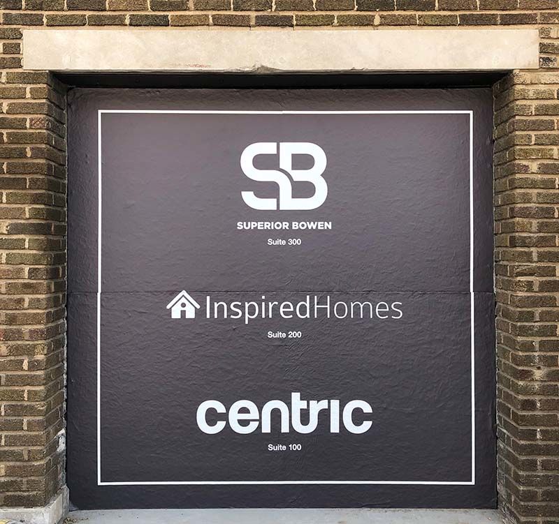 Exterior Plywood Wall Graphic for Centric Projects in Kansas City, Missouri