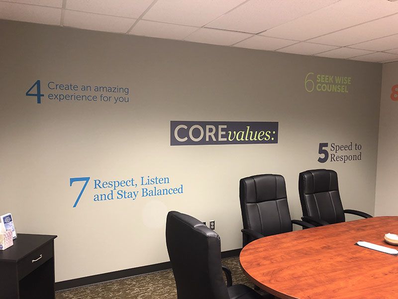 Interior Wall Graphic Decals for Fairway Independent Mortgage in Overland Park, Kansas