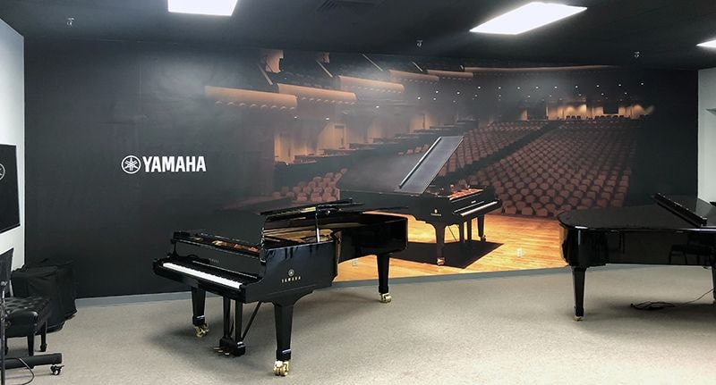 Interior Wall Graphic for Kansas City Piano in Lenexa, Kansas