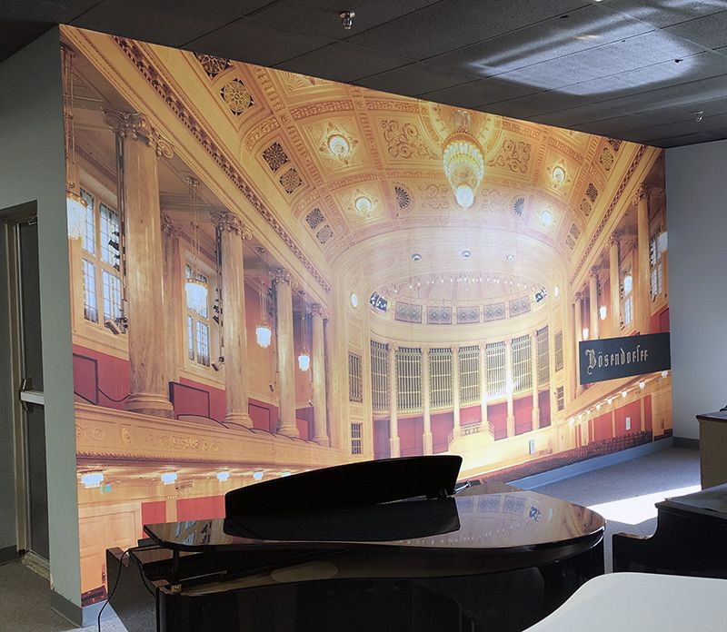Interior Wall Graphic for Kansas City Piano in Lenexa, Kansas