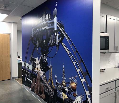 Interior Wall Mural for P1 Group in Lenexa, Kansas