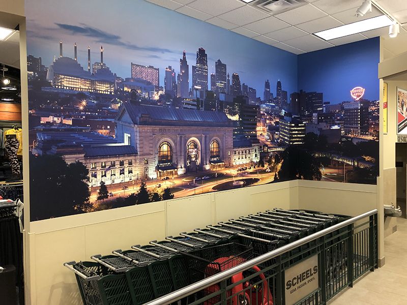 Interior Wall Graphic for Scheels in Overland Park, Kansas