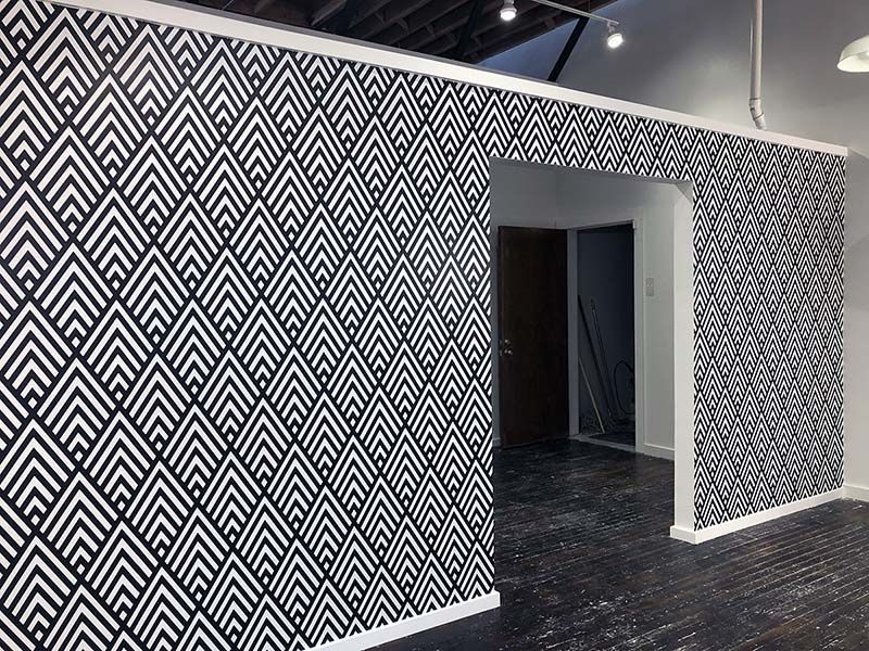 Interior Wall Graphic for Venturemen Barbering Shoppe in Kansas City, Missouri