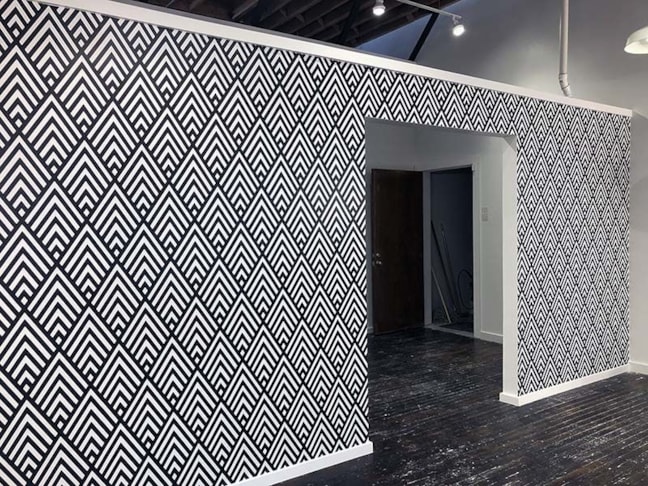 Interior Wall Graphic for Venturemen Barbering Shoppe in Kansas City, Missouri