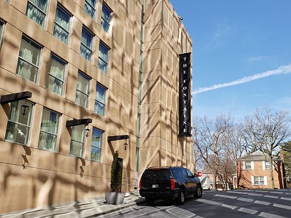 Exterior Pole Banner for The Fontaine Hotel in Kansas City, Missouri