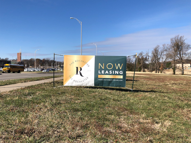 Exterior Vinyl Banner for The Rochester Apartments in Kansas City, Missouri