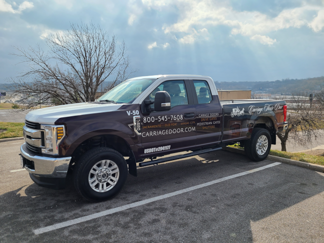 Partial Vehicle Graphics for Carriage House Door Company in Kansas City, Kansas
