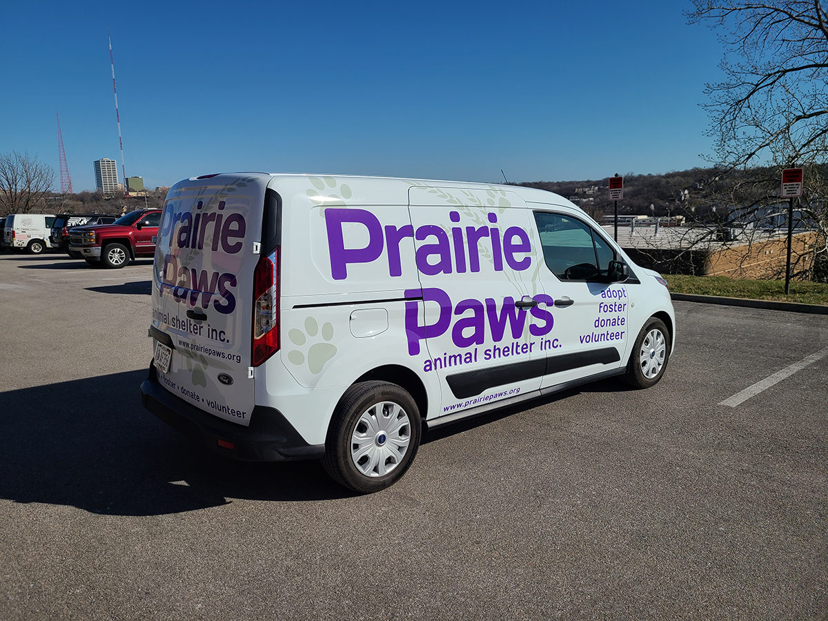 Fleet Graphics | Partial Van Graphics for Prairie Paws Animal Shelter in Ottawa, Kansas