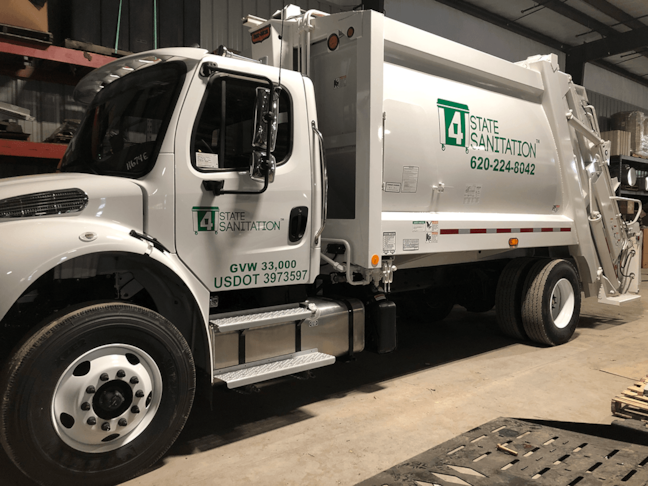 Sanitation Truck Fleet Graphics for 4 State Sanitation