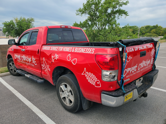 Cut White Vinyl Vehicle Graphics for Compost Collective KC 
